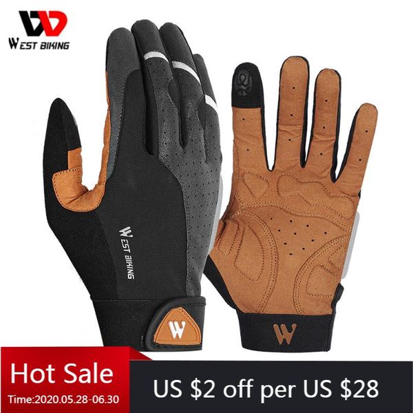 

cycling gloves full finger sports touch screen winter windproof bike motorcycle gym breathable, Black