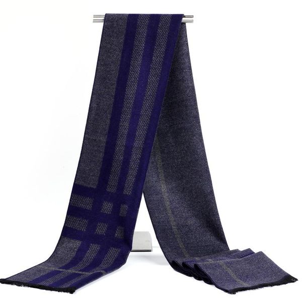 

scarves cashmere scarf men striped 2021 style infinity winter, Blue;gray