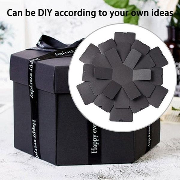 

pcs hexagon multi-layer surprise explosion box suppl po for valentine confession wedding gift party scrapbook diy b0p4 wrap