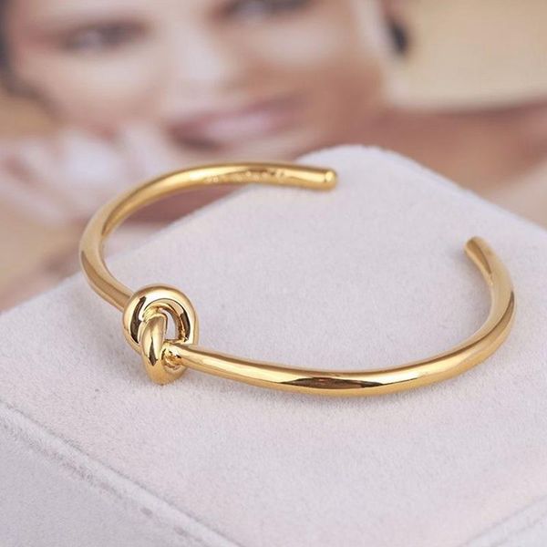 

bangle frosty simple fashion rope knot buckle smooth bracelet, Black