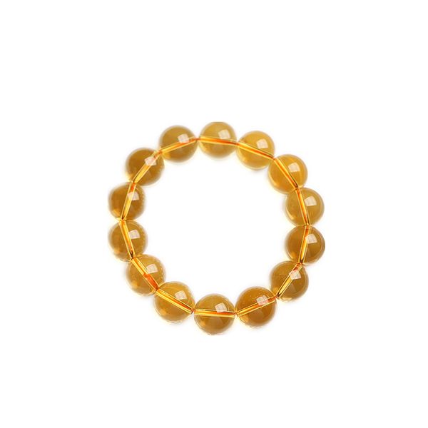 

14mm z strands beaded bracelets men and women luxury yellow crystal beads hand jewelry, Black