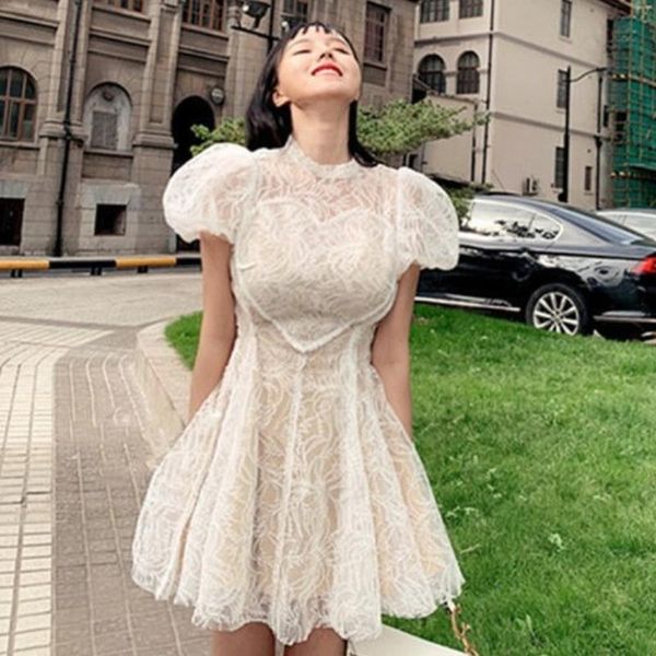 

casual dresses sweet dress retro korean style designer cute fairy femae party mini club outfits for women 2021 summer, Black;gray