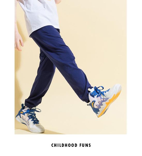 

trousers children's clothing boys' pants western style anti mosquito 2021 spring and summer medium big thin sports, Blue