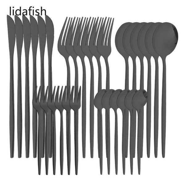 

flatware sets lidafish 30pcs stainless steel tableware set kitchen luxury dinnerware knife fork spoon dinner cutlery