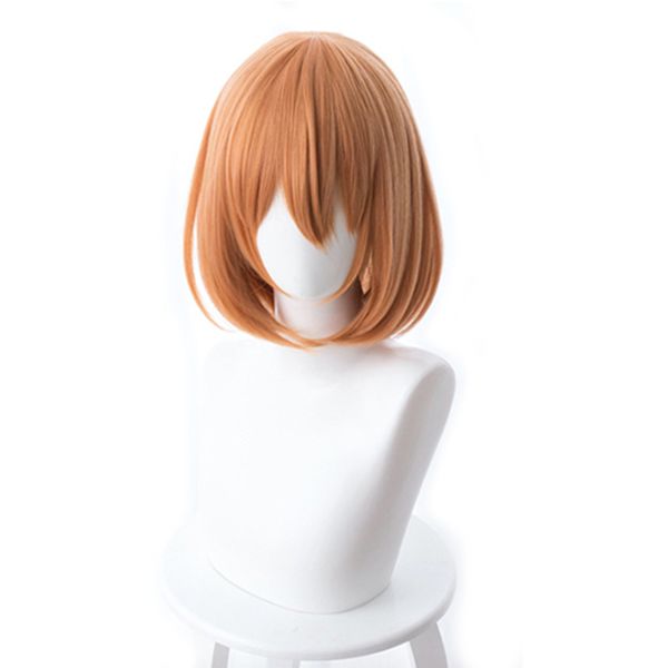 

anime the quintessential quintuplets nakano yotsuba wig cosplay costume orange short bobo synthetic hair wig perucas, Black