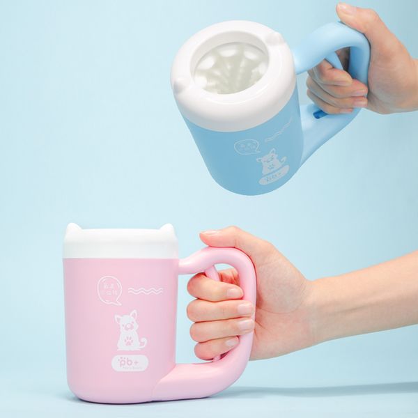 

outdoor portable pet dog paw cleaner cup 360 soft silicone automatic cat paw washing tool small medium big dogs paw wash cleaner