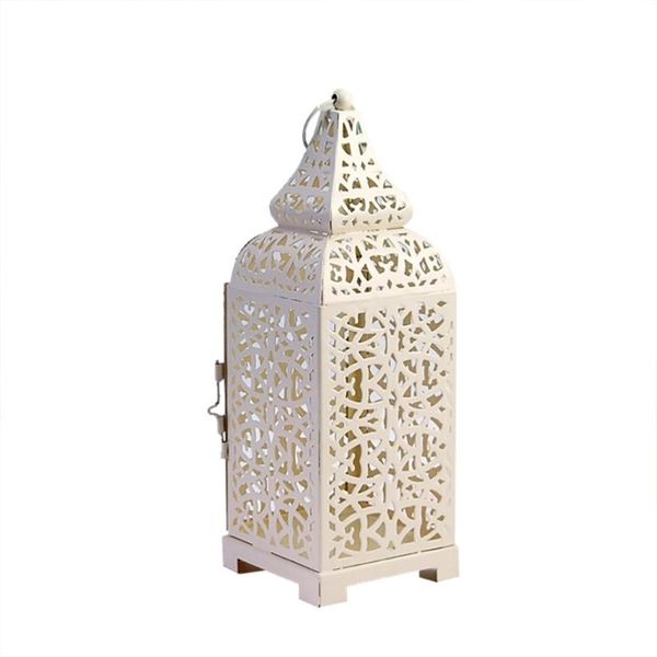 

candle holders hollow-out holder wrought iron candlestick retro lantern morocco wind light for bar home wedding black