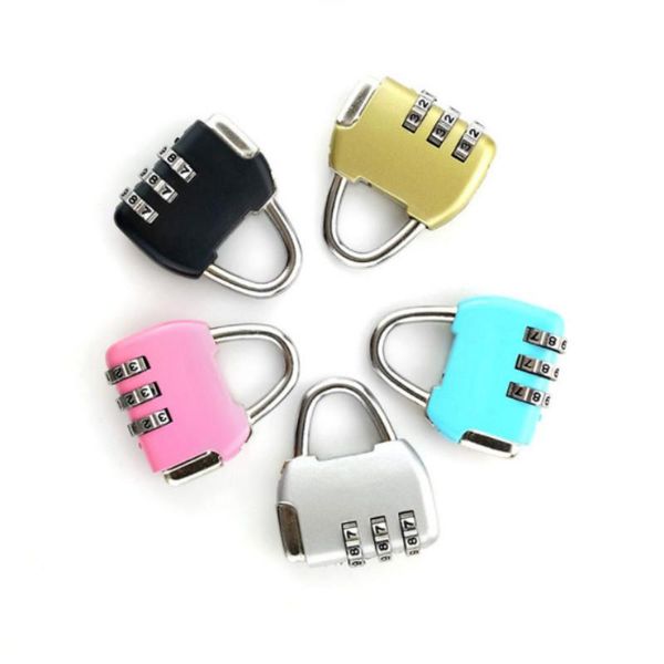 

toiletry kits 3 digit combination password lock suitcase luggage zinc alloy code padlock cupboard cabinet locker