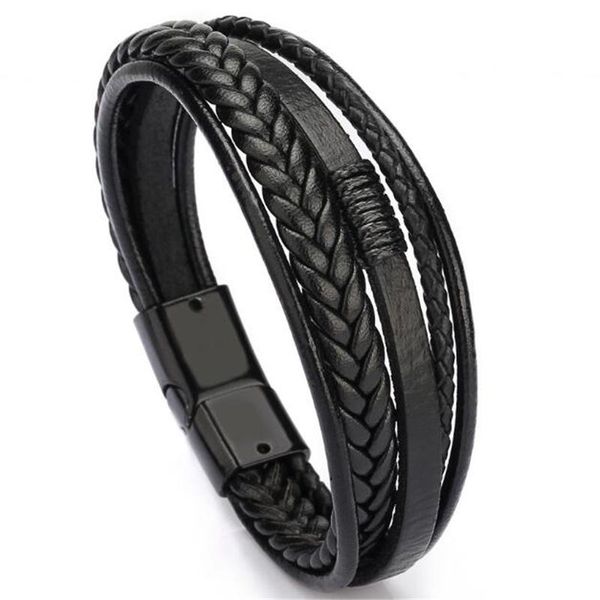 

charm bracelets wholesale price classic genuine leather bracelet for men hand jewelry multilayer male handmade gift cool boys, Golden;silver