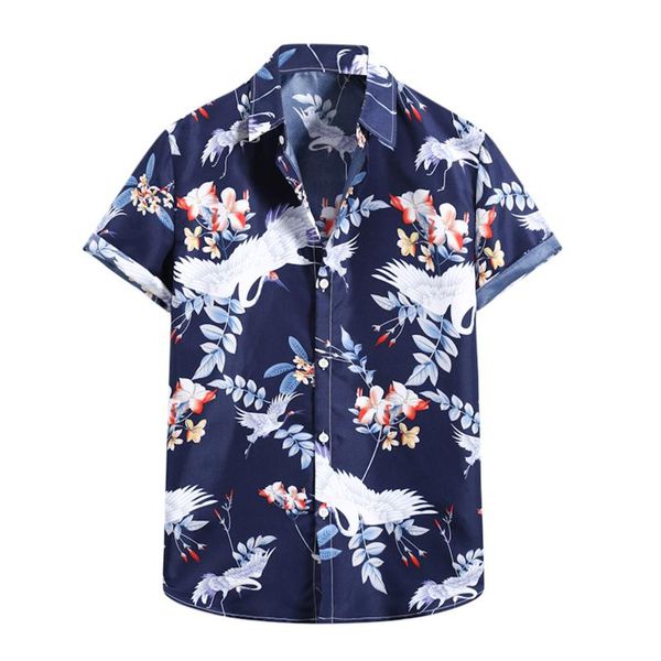 

men's casual shirts vintage ethnic clothes dress shirt men summer slim printed short sleeve beach blouse mens cardigan camisas, White;black