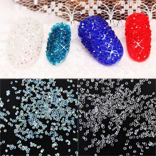 

nail rhinestones 1.1mm 1.2mm shiny glass 3d crystal mini small beads ab color diy stone art decorations accessories1, Silver;gold