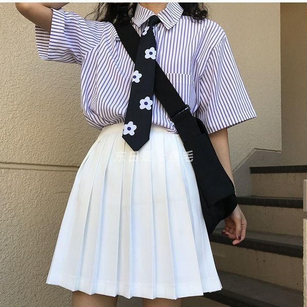 

skirts korean high waist pleated skirt in spring and summer of 2021, Black