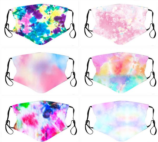

colorful tie dyed breathable dustproof cotton mask for men and women