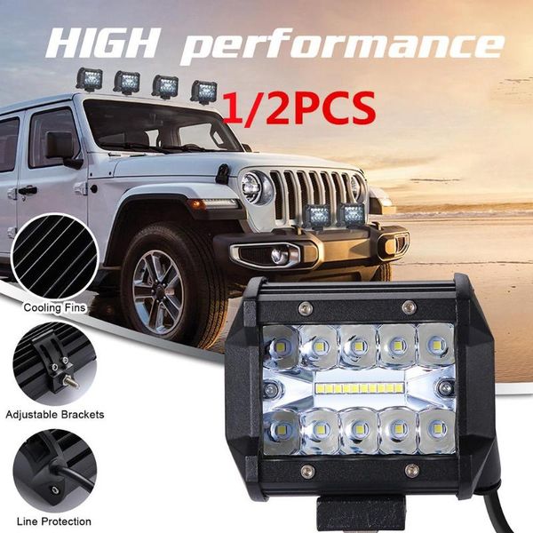 

car headlights 200w led 3 rows 4inch work light bar driving lamp