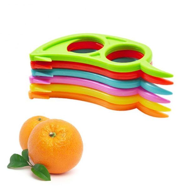 2022 Novas conchas laranja de plástico Útil Lemon Grapefruit Fruit Slicer Fácil Descascador Removedor Faca Cozinhar Ferramenta Cozinha Acessórios