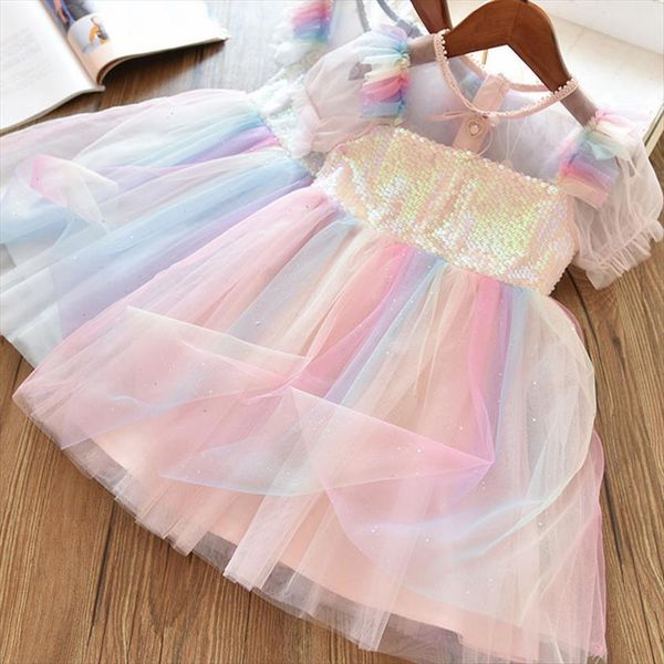 

lace flower for girls girl dress wedding ceremony party tulle kids princess summer children clothing 3 8t, Red;yellow