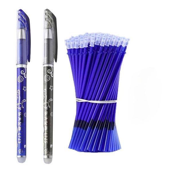 

0.5mm blue black ink gel pen erasable refill rod washable handle school writing stationery pens