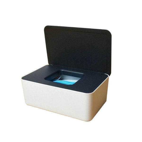

tissue boxes & napkins 896b rectangular dustproof wet wipes dispenser holder with lid storage box