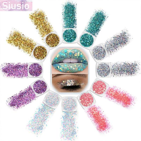 

nail glitter 6 colors metallic sequins mixed fine iridescent powder art flakes sparkles diy decoration nails tools, Silver;gold