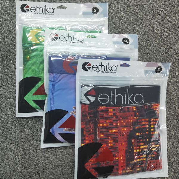 

ethika men's boxer underwear promotion casual style beach pants swimsuit underwear sports hip hop street briefs shorts quick dry multic, Black;white