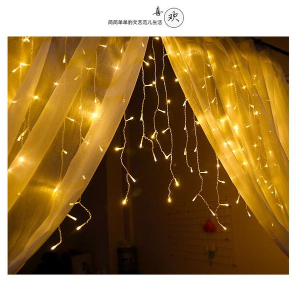 

icicle string lights christmas fairy garland outdoor home for wedding/party/curtain/garden decoration led strings
