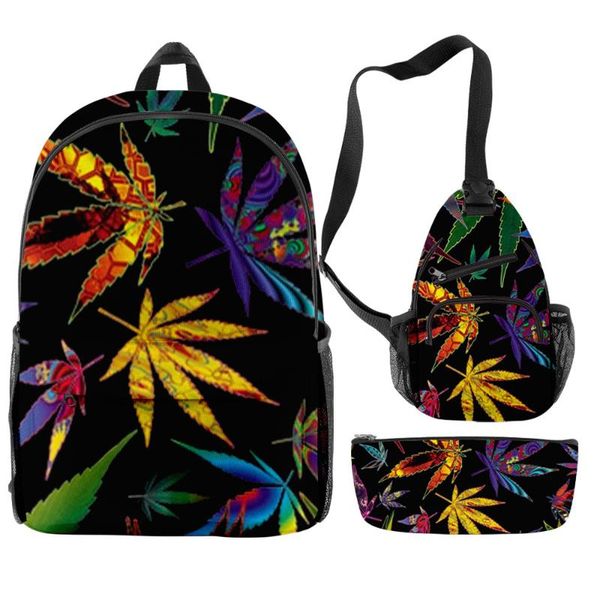 

backpack leaf surrounding 3d digital pen bag one shoulder student