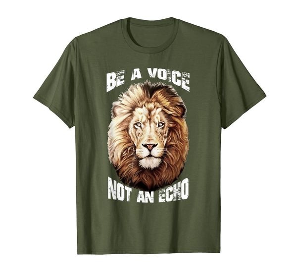

be a voice not an echo lion leaders success motivation gift t-shirt, White;black