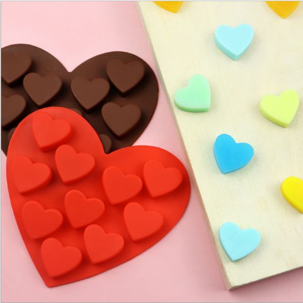 Stampi da forno10 Anche Piatti da forno in silicone Stampo per cioccolatini a forma di cuore Lettere inglesi Stampo per torta fai-da-te Love Ice Tray Jelly Bake Kitchen Tools DH5899