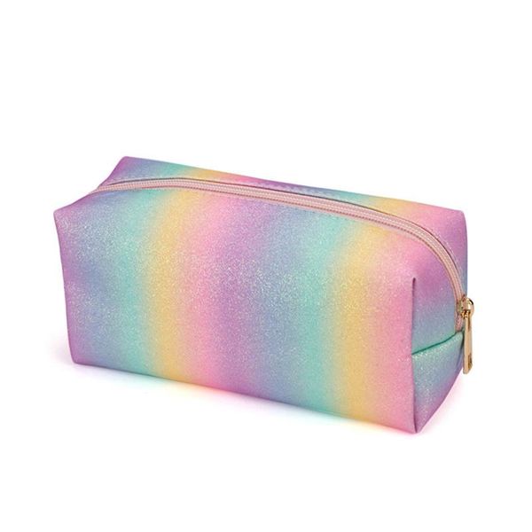

cosmetic bags & cases 3pcs/4pcs bags, portable colorful gradient storage pu leather makeup for women
