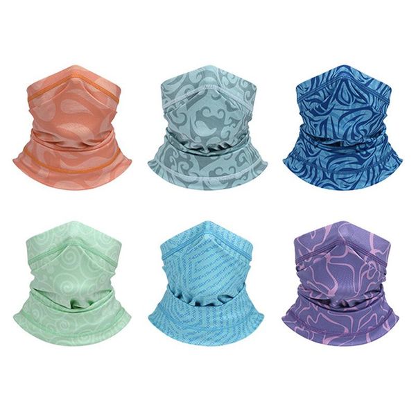 

summer neck gaiter face scarf mask bandana for dust sun wind uv cycling fishing hunting hiking running motorcycle men women caps & masks, Black