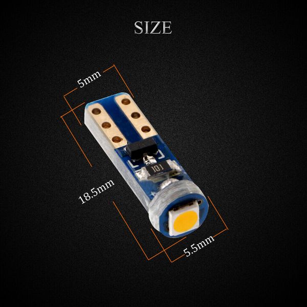 

3030 led t5 17 37 70 2721 white light bulbs dashboard indicator gauge 12v