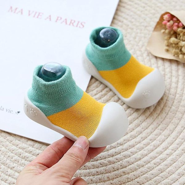 

first walkers spring and autumn children's floor socks baby toddler footwear cotton breathable non-slip soft bottom shoes