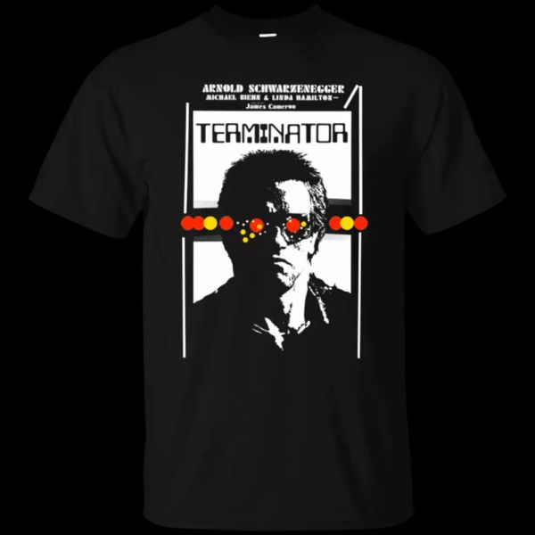 

Terminator, Arnold Schwarzenegger, Movie, Polish Poster style, T-Shirt, White;black