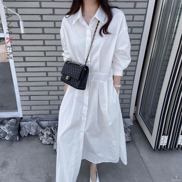 

casual dresses large size long sleeve women spring summer loose female lady streetwear fashion shirt dress 2d1273 210507, Black;gray