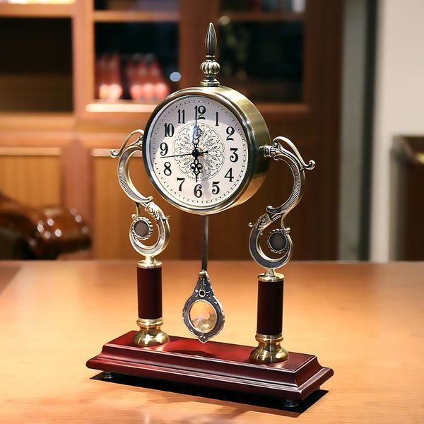 

desk & table clocks european style creative retro clock home handmade american living room and study ornament digital