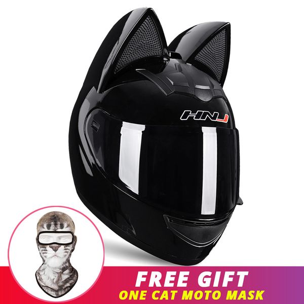 

rcycle women ear personality full face r helmet motocross capacete casque black
