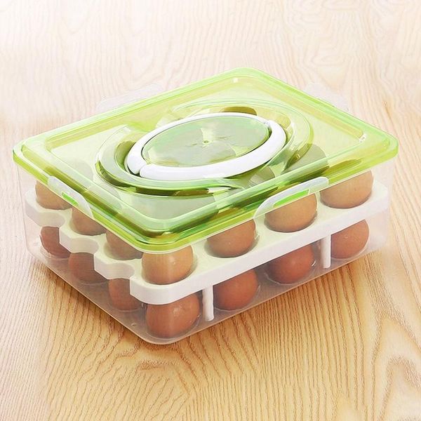 

pcs convenient egg storage box kitchen refrigerator anti-collision tray container accessories supplies cases bottles & jars
