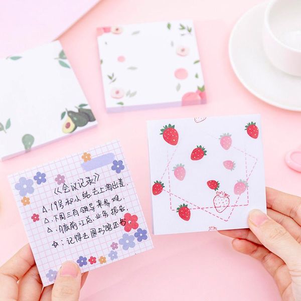 

gift wrap 16packs creative kawaii strawberry sticky paper little flower memo pad girl heart peach notes n times students sticker