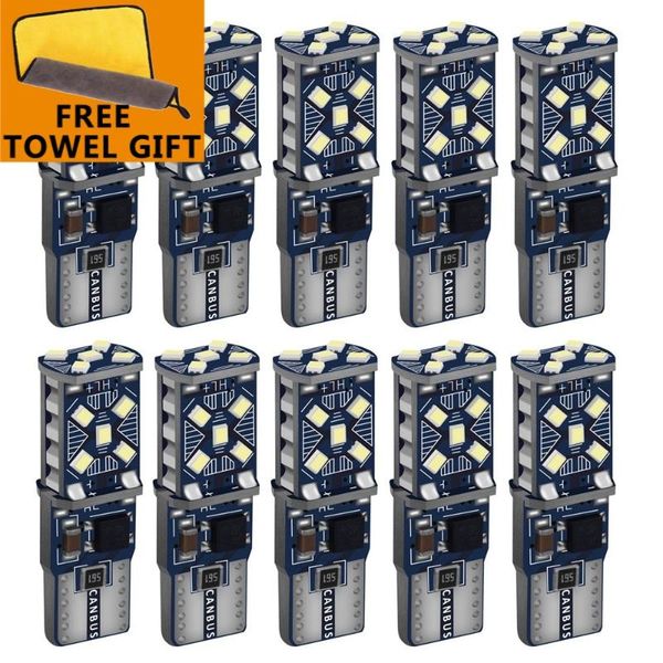 

t10 w5w wy5w super bright led car parking lights auto wedge turn side bulbs interior reading dome lamp canbus no error emergency