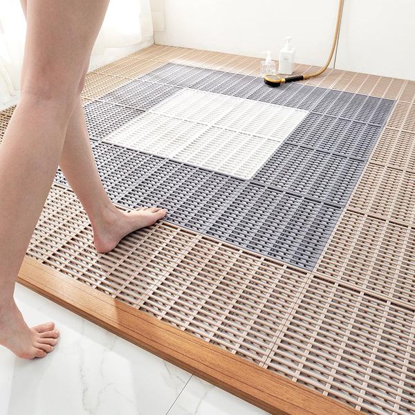 

shower bath mat carpet tasteless tpe toilet household bathtub bathroom hollow hydrophobic anti slip pad portable skidproof mats