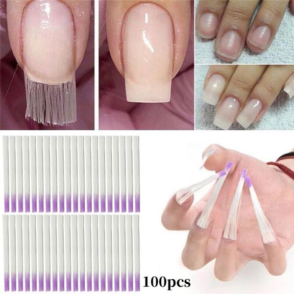 

10/30/50pcs fiberglass nail extension glass fibernails fiber silk set acrylic tips salon #298117 art equipment, Silver