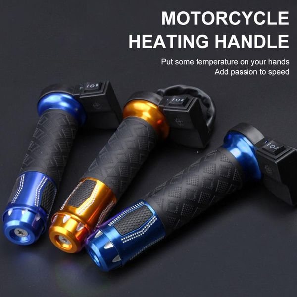 

handlebars motorcycle heated grips 12v winter heating handlebar clamp on 2 levels universal for atv scooter
