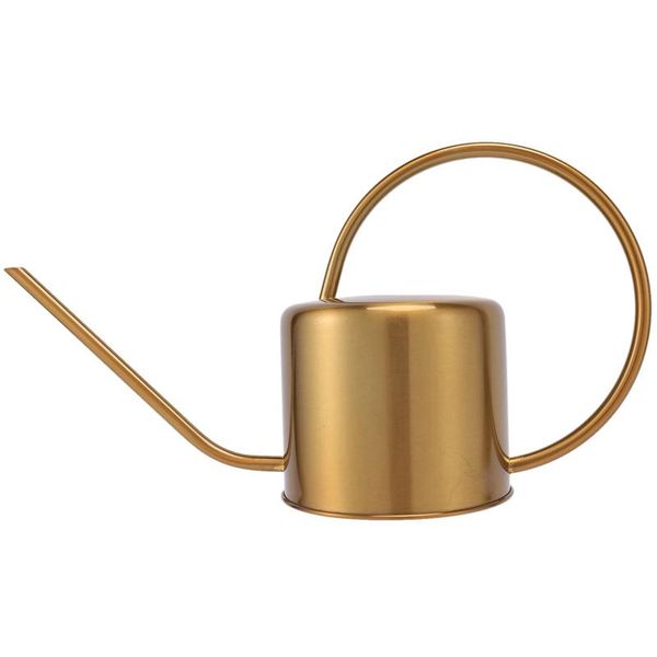 

watering can golden garden stainless steel 1300ml small water bottle easy to use handle perfect for plants flower equipments