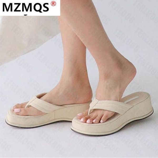 

slippers fashion women clip toe sandal wedge platform shoes casual beach dress heels slipper female flip flops woman, Black