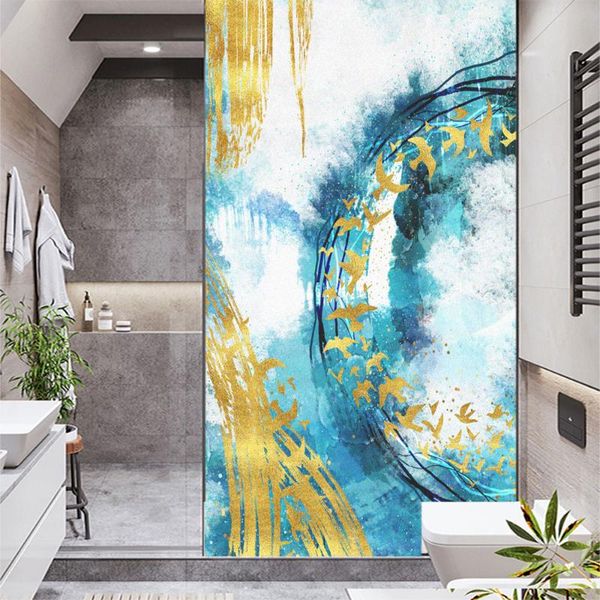 

window stickers film privacy oil painting frosted no glue glass sticker sun protection heat control coverings for homedecor