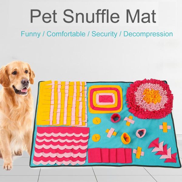 

dog snuffle mat puppy cat pet sniffing training soft nose pad activity blanket pads for dogs release stress kennels & pens
