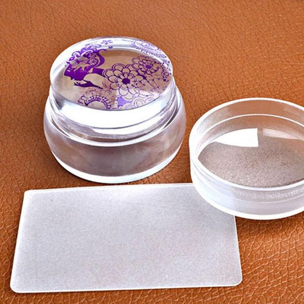 

nail art kits clear stamping silicone stamper + scraper diy manicure transfer tool