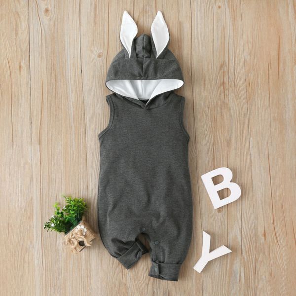 

my 1st easter newborn baby boy girls cotton sleeveless hooded romper jumpsuits one-pieces outfits, Blue