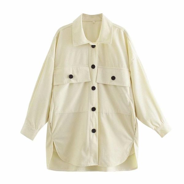 

women's jackets zxqj women 2021 fashion with pockets simple workwear jacket coat vintage long sleeve button-up female outerwear chic, Black;brown