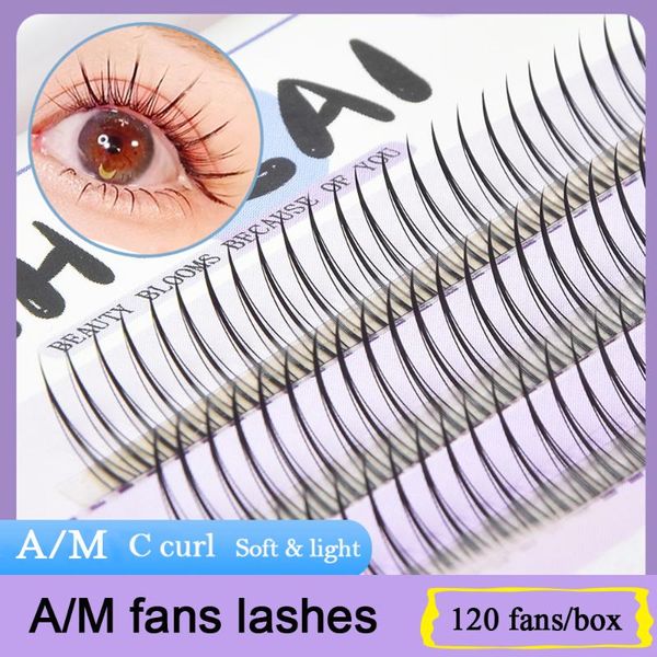 

false eyelashes a/m shape professional makeup individual lashes cluster natural fluffy 3d mink eyelash extension